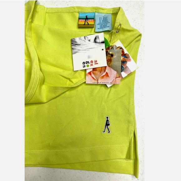 Alex Goes Lime Cotton Cami Halter Top Size L - New With Tag - Picture 3 of 10
